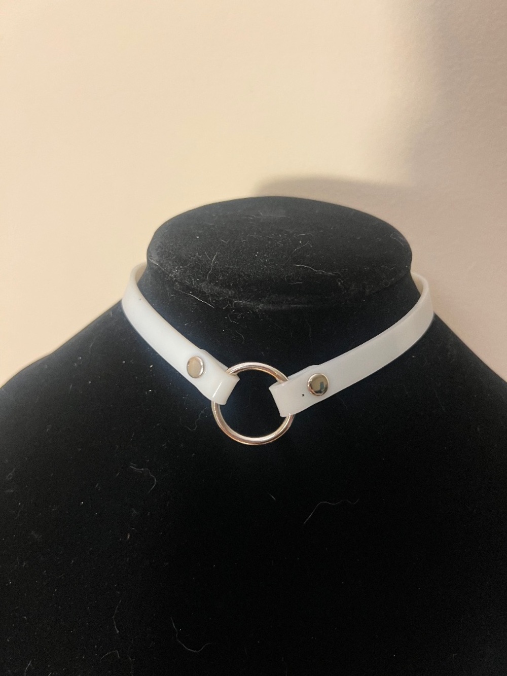 Simple White Vinyl Choker